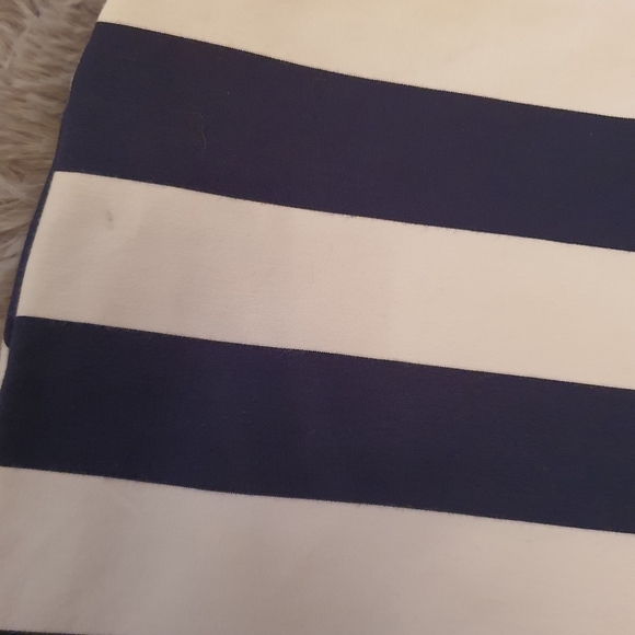 Witchery Navy and White Striped Zip Skirt Sz 10 - Picture 10 of 10